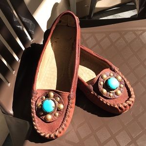 Authentic MiuMiu leather moccasins